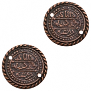 Anhänger Metall TQ Zwischenstück Orientalische Münzen 27mm Kupfer (nickelfrei)