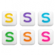 Acryl Buchstaben S Multicolour-weiss