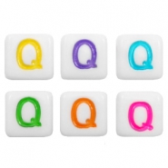 Acryl Buchstaben Q Multicolour-weiss