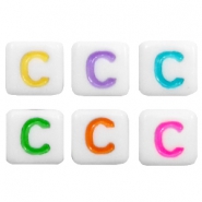Acryl Buchstaben C Multicolour-weiss