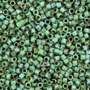 Miyuki Perlen 11/0 delica's Opaque picasso turquoise blue DB-2264