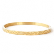 Stainless Steel - Rostfrei Stahl Armb&auml;nder Zebra Print Gold