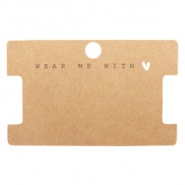 Karten f&uuml;r Schmuck "Wear me With &hearts;" Brown