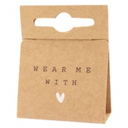 Karten f&uuml;r Schmuck "Wear me With &hearts;" Brown