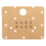 Karten f&uuml;r Schmuck "Handmade" Brown