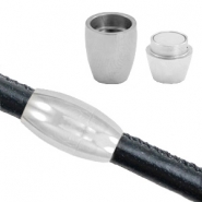 Zubeh&ouml;r aus Stainless Steel - Rostfrei Stahl Magnetverschluss &Oslash;5mm Antik silber