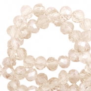 Facetten Top Glas Perlen 4x3mm Rondellen Light champagne-pearl shine coating