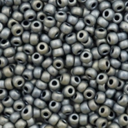 Miyuki 8/0 Rocailles Metallic matte silver grey 8-2002