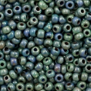 Miyuki 8/0 Rocailles Opaque picasso dark teal 8-4516