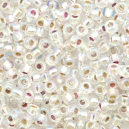 Miyuki 8/0 Rocailles Silverlined AB crystal 8-1001