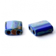 Miyuki Perlen 5x5mm tila Opaque cobalt picasso blue TL-4518