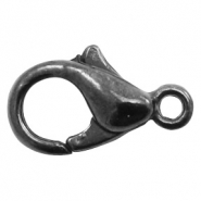 Zubehör Metall DQ Karabinerverschluss 10mm Silber anthrazit (Nickelfrei)