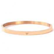 Stainless Steel - Rostfrei Stahl Armb&auml;nder mit Herz Rosegold