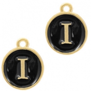 Anh&auml;nger Metall Basic quality Buchstaben I Gold-schwarz
