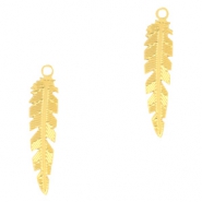 Anh&auml;nger Bohemian Feder Gold
