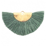 Quaste Perlen Anhänger Gold-army green