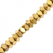 Perlen aus H&auml;matit Facett Disc Gold
