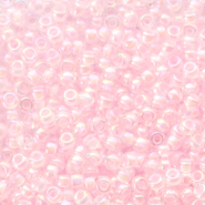 Miyuki 11/0 Rocailles Pink lined AB crystal 11-272