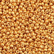 Miyuki 11/0 Rocailles Duracoat galvanized yellow gold 11-4203
