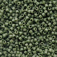Miyuki Perlen 11/0 delica's Opaque glazed frosted dark green DB-2291