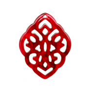 Anh&auml;nger aus Resin Rhombus Barock Cherry red
