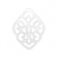 Anh&auml;nger aus Resin Rhombus Barock Bright white