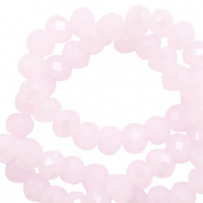 Facetten Top Glas Perlen 4x3mm Rondellen Light orchid pink-pearl shine coating
