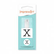 ImpressArt Schlag Grossbuchstaben X Monogram 10mm Silber