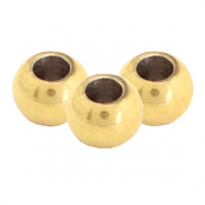 Perlen aus Stainless Steel - Rostfreiem Stahl 6mm Gold