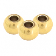 Perlen aus Stainless Steel - Rostfreiem Stahl 6mm Gold
