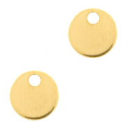 Anhänger aus Stainless Steel - Rostfreiem Stahl rund 8mm Gold