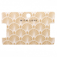 Karten f&uuml;r Schmuck 'with love' Art Deco Brown