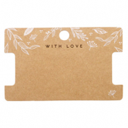 Karten f&uuml;r Schmuck 'with love' Floral Brown
