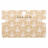 Karten f&uuml;r Schmuck 'with love' Art Deco Brown