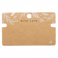 Karten f&uuml;r Schmuck 'with love' Floral Brown