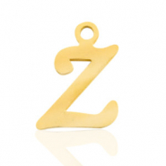 Anhänger aus Stainless Steel - Rostfreiem Stahl Initial Z Gold