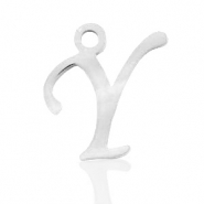 Anhänger aus Stainless Steel - Rostfreiem Stahl Initial Y Silber