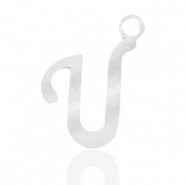Anhänger aus Stainless Steel - Rostfreiem Stahl Initial U Silber