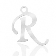 Anhänger aus Stainless Steel - Rostfreiem Stahl Initial R Silber