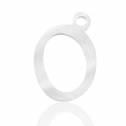 Anhänger aus Stainless Steel - Rostfreiem Stahl Initial O Silber