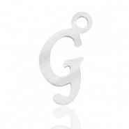 Anhänger aus Stainless Steel - Rostfreiem Stahl Initial G Silber