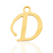 Anhänger aus Stainless Steel - Rostfreiem Stahl Initial D Gold