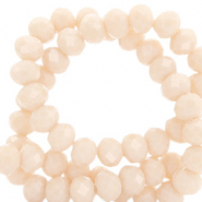 Facetten Top Glas Perlen 6x4mm Rondellen Peach beige-pearl shine coating