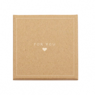 (Geschenk-)Box f&uuml;r Schmuck 'for you &hearts;' Brown