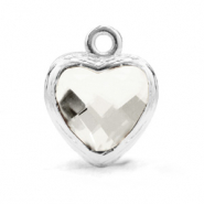 Anh&auml;nger aus Kristallglas Heart Crystal-silver