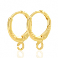 Zubehör Metall TQ Ohrringe verschliessbar mit Öse 12mm Gold