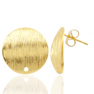 Zubehör Metall TQ Ohrstecker 18mm mit Öse Gold
