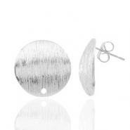 Zubehör Metall TQ Ohrstecker 15mm mit Öse Antik silber