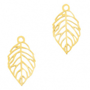 Anhänger aus Stainless Steel - Rostfreiem Stahl Blatt Gold