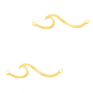 Anhänger aus Stainless Steel - Rostfreiem Stahl Zwischenstück Welle Gold